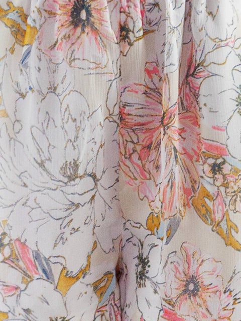 Harlow G Boho Blossom cream floral pattern fabric detail